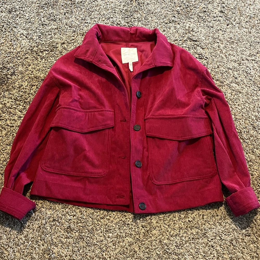 Avec Les Filles Cropped Corduroy Jacket